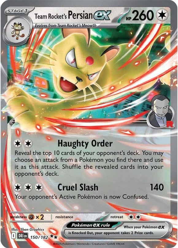 Team Rocket's Persian ex (Double Rare) - 150/182