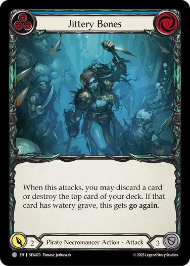 Jittery Bones (Blue) - SEA070 - Rainbow Foil