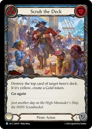Scrub the Deck (Blue) - SEA147 - Rainbow Foil