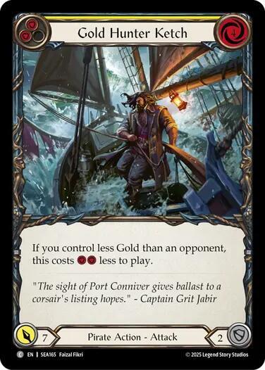 Gold Hunter Ketch (Common) - SEA165 - Rainbow Foil