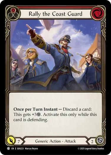 Rally the Coast Guard (Red) - SEA223 - Rainbow Foil