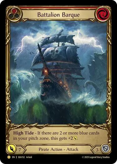 Battalion Barque (Red) (Treasure) - SEA152 - Cold Foil