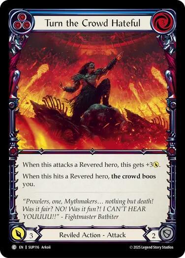 Turn the Crowd Hateful (Red) - SUP114 - Rainbow Foil