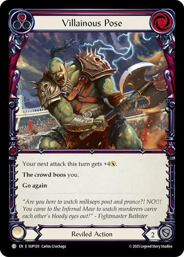 Villainous Pose (Red) - SUP120 - Rainbow Foil