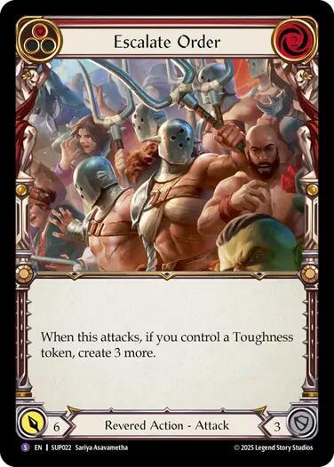 Escalate Order (Super Rare) - SUP022 - Rainbow Foil