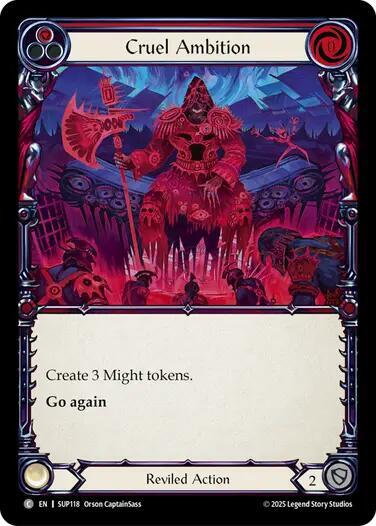 Cruel Ambition (Red) - SUP118 - Rainbow Foil