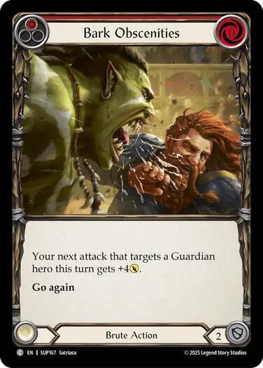 Bark Obscenities (Red) - SUP167 - Rainbow Foil