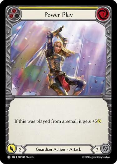 Power Play (Yellow) - SUP187 - Rainbow Foil