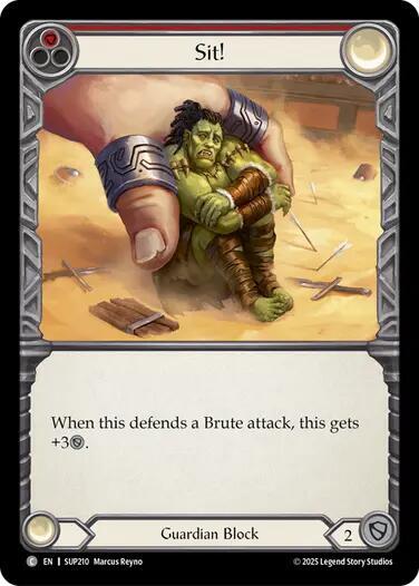 Sit! (Red) - SUP210 - Rainbow Foil