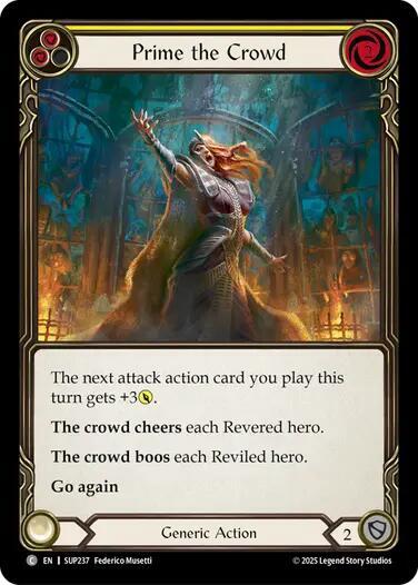 Prime the Crowd (Yellow) - SUP237 - Rainbow Foil