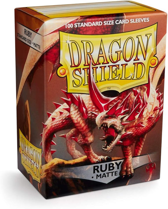 AT-11037 - Dragon Shield: Sleeves - Matte: Ruby (100) (Sealed)