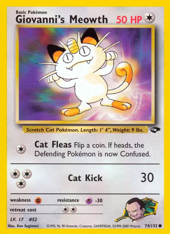 Giovanni's Meowth (Common) - 74/132 - Unlimited