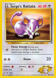 Lt. Surge's Rattata (Common) - 082/132 -  Unlimited