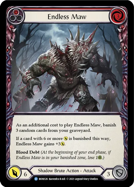 Endless Maw (Red) - MON126 - 1st Edition Normal