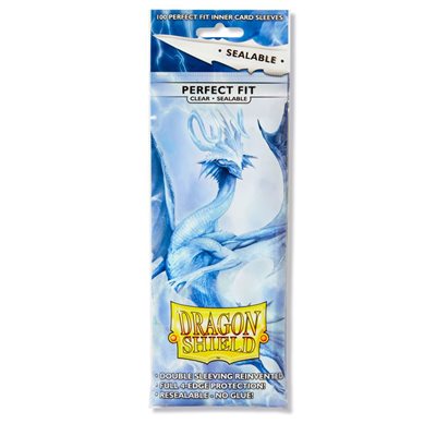 Dragon Shield: Perfect Fit: Sealable Inner Sleeves - Clear (100) (Sealed)