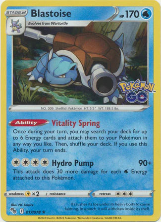 Blastoise (Holo Rare) - 017/078