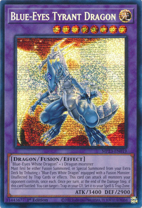 Blue-Eyes Tyrant Dragon (Prismatic Secret Rare) - MP23-EN019