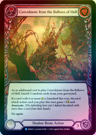 Convulsions from the Bellows of Hell (Red) - MON132 - Unlimited Normal - Rainbow Foil