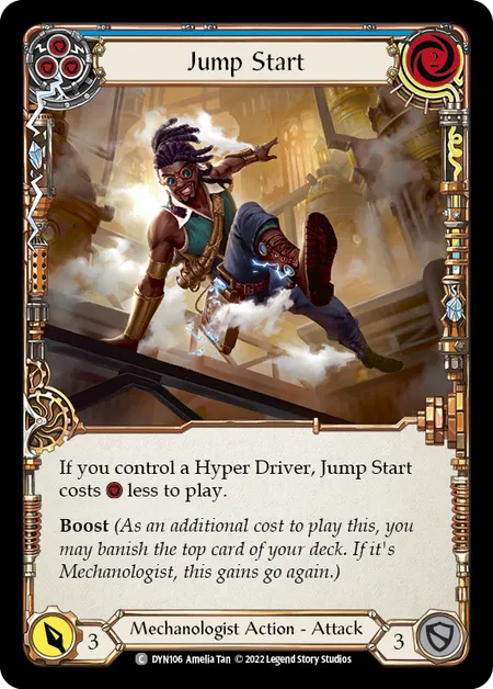 Jump Start (Blue) - DYN106 - Rainbow Foil