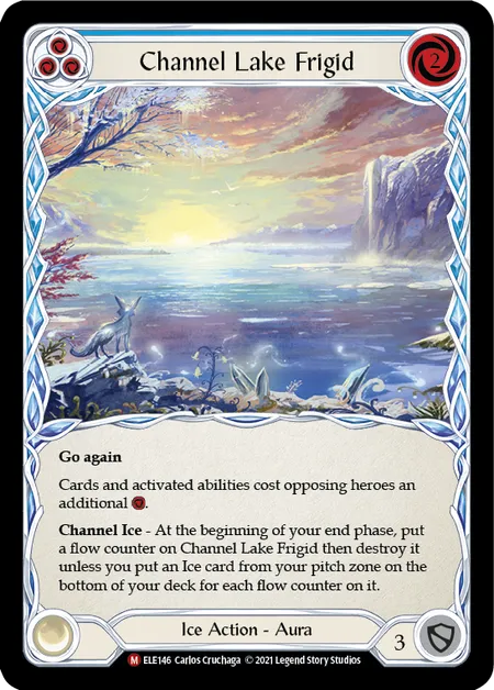 Channel Lake Frigid (Majestic) (ALT ART) - ELE146 - 1st Edition Rainbow Foil