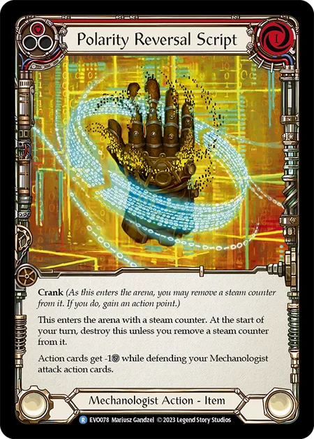 Polarity Reversal Script (Rare) - EVO078 - Rainbow Foil