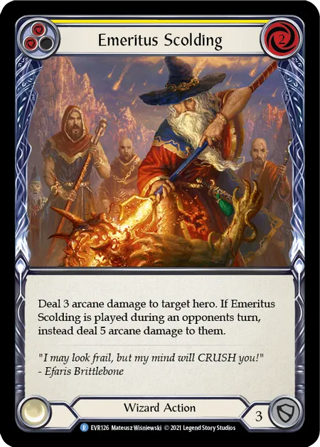 Emeritus Scolding (Yellow) - EVR126 - Rainbow Foil