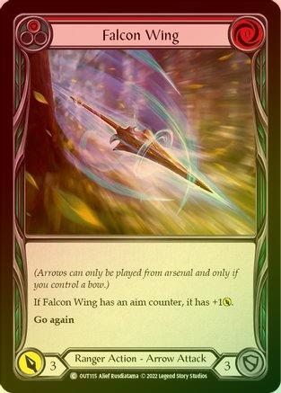Falcon Wing (Red) - OUT115 - Rainbow Foil