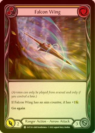 Falcon Wing (Yellow) - OUT116 - Rainbow Foil