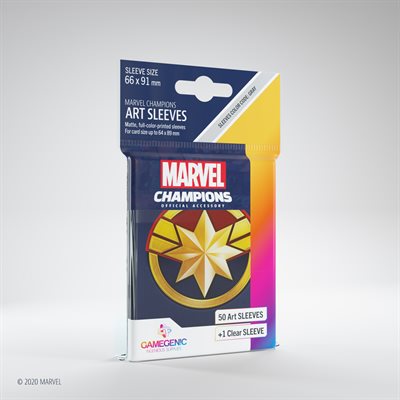 Gamegenic Sleeves: Marvel Champions Captain Marvel (50) (Sealed)