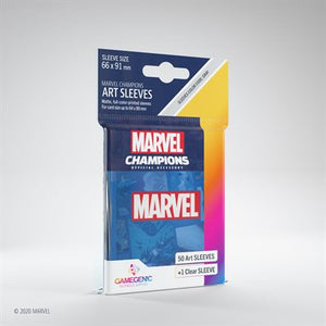 Gamegenic Sleeves: Marvel Champions Marvel Logo Blue (50) (Sealed)