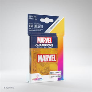 Gamegenic Sleeves: Marvel Champions Marvel Logo Orange (50) (Sealed)