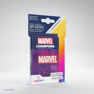 Gamegenic Sleeves: Marvel Champions Marvel Logo Purple (50) (Sealed)