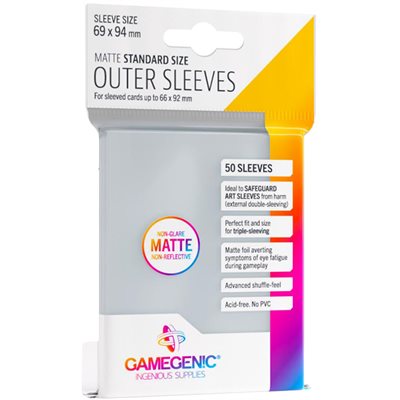 Gamegenic: Matte Outer Sleeves Standard Size (50) (Sealed)