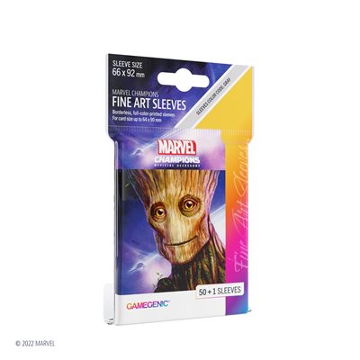 Gamegenic Sleeves: Marvel Champions Fine Art: Groot (50) (Sealed)