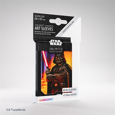 Gamegenic Sleeves: Star Wars Unlimited Art Sleeves: Darth Vader (60) (Sealed)