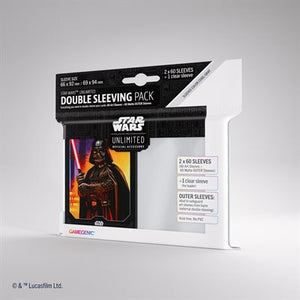 Gamegenic Sleeves: Star Wars Unlimited Double Sleeve Pack: Art Sleeves: Darth Vader (120) (Sealed)