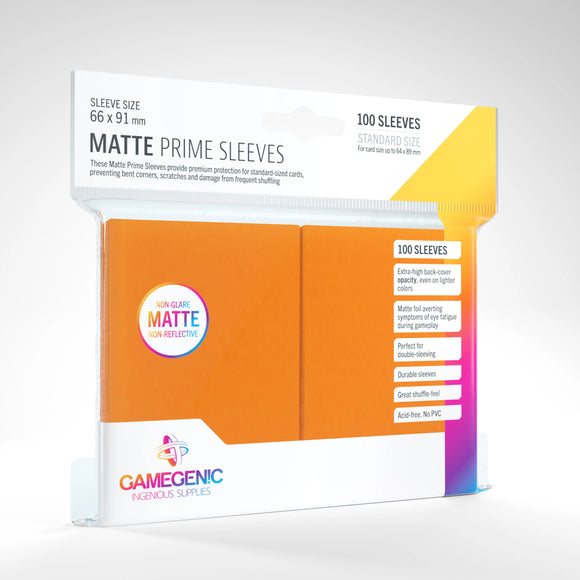 Gamegenic: Matte Prime Sleeves - Orange (100) (Sealed)