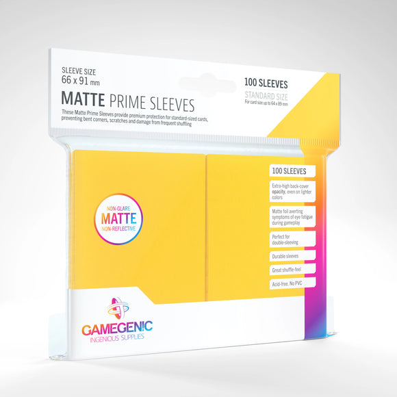 Gamegenic: Matte Prime Sleeves - Yellow (100) (Sealed)