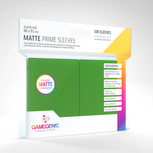 Gamegenic: Matte Prime Sleeves - Green (100) (Sealed)