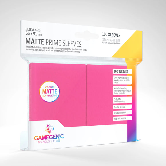 Gamegenic: Matte Prime Sleeves - Pink (100) (Sealed)