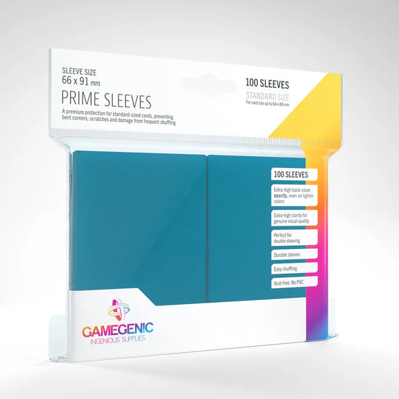 Gamegenic: Prime Sleeves - Standard Size Card Sleeves - Blue (100) (Sealed)