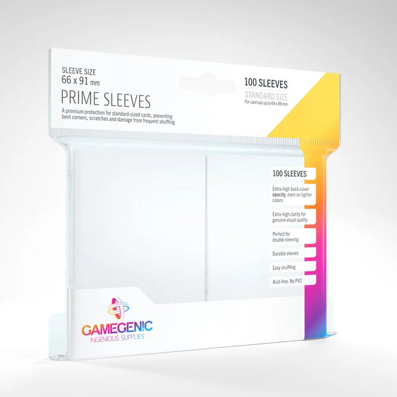 Gamegenic: Prime Sleeves - Standard Size Card Sleeves - White (100) (Sealed)