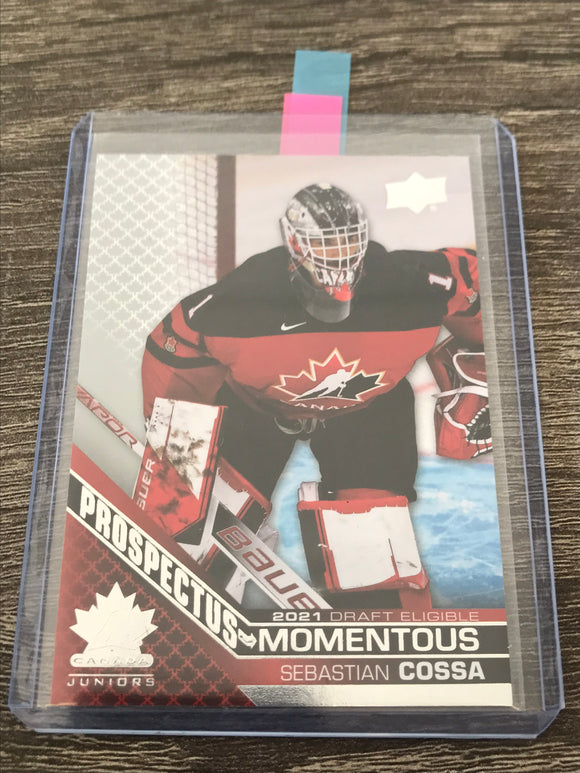 2022-23 - Sebastian Cossa - Team Canada Juniors Prospectus Momentous (Silver)