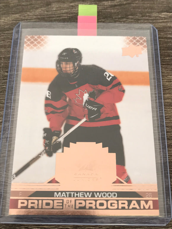 2022-23 - Matthew Wood - Team Canada Juniors Pride of the Program - 98