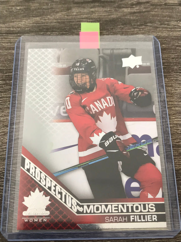 2022-23 - Sarah Fillier - Team Canada Juniors Prospectus Momentous - PM-49