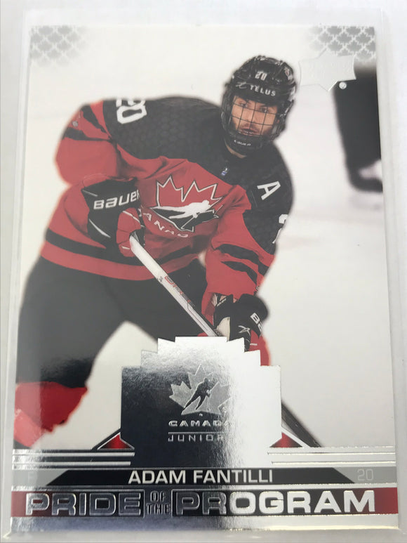 2022-2023 - Adam Fantilli - Upper Deck Team Canada Juniors - Pride of The Program - #96