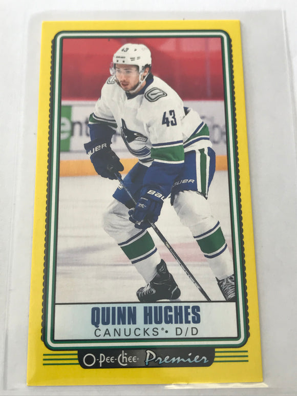 2021-2022 - Quinn Hughes - O-Pee-Chee Premier Tall Boys - #P-10