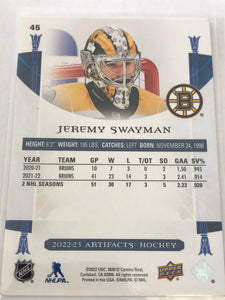 2022-2023 - Jeremy Swayman - Artifacts (Emerald) - #45