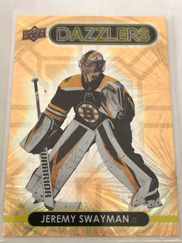 2021-2022 - Jeremy Swayman - Upper Deck Dazzlers (Orange) - #DZ-4