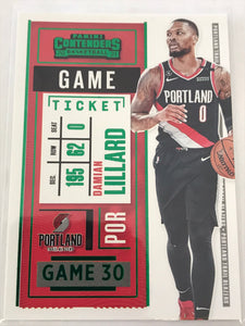 2020-2021 - Dame Lillard - Panini Contenders (Green) - #17